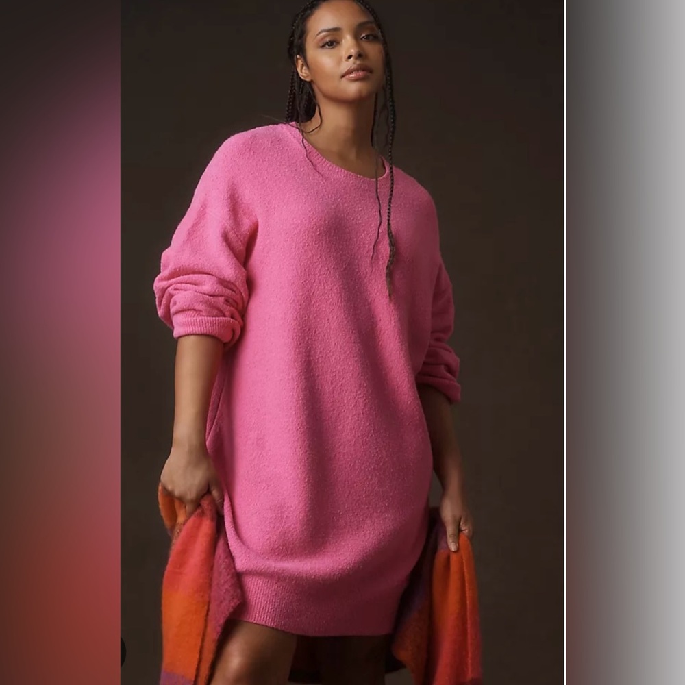 Daily practice by anthropology, pink slub tunic sweater